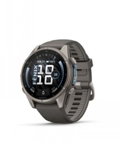 Garmin fenix 9 - 43mm titaani ja pebble gray -silikonihihna