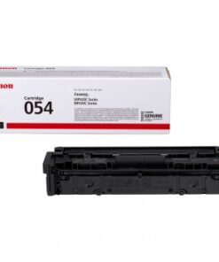 Canon Cartridge 054 syaanin värinä mustesäiliö pakkauksensa kanssa valkoisella taustalla.