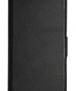 Musta Screenor First -mallinen Samsung Galaxy S23 FE -puhelimen suojakuori pystysuorassa näkymässä.