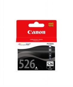 Canon-mustesuihkutulostimen musta värikasetti, mallinumero CLI-526, pakkauksessa.