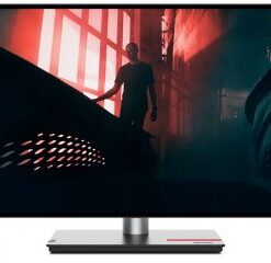 Lenovo 27 tuuman P27H-30 -näyttö, ohuet kehykset, moderni muotoilu ja korkeus säädettävissä jalustalla.