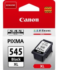Canon PG-545XL-mustekasetti, musta, XL-koko, pakkauksessa näkyy Canon-logo ja tuotetiedot.
