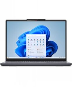 Lenovo IdeaPad Slim 3 -kannettava avoinna, näytöllä Windows 11 -käyttöjärjestelmä, musta runko.