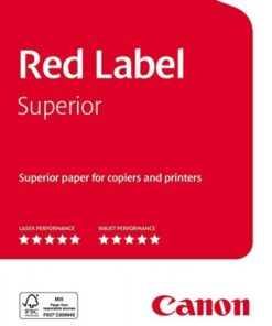 Punainen paperipakkaus, Canon Red Label Superior A3, 500 arkkia.
