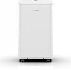 Valkoinen Bosch Cool 2000 siirrettävä jäähdytin edestä, suorakaiteen muotoinen ja moderni design.