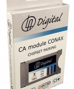 Valkoinen kartonkipakkaus, jossa lukee 'LA Digital' ja 'CA module CONAX CHIPSET PAIRING'.