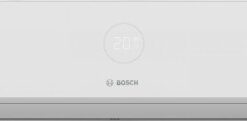 Valkoinen Bosch 3200I W 26E -sisäyksikkö, suorakaiteen muotoinen, näkyvissä LED-näyttö ja logo.