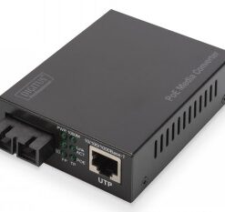 Digitus gigabit ethernet poe+ media converter, singlemode