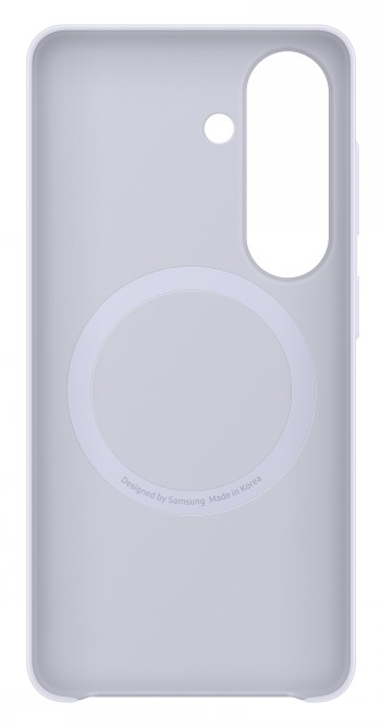 Violetti Samsung Galaxy S26 -suojakotelo, ohut muotoilu, pyöreä magneettirengas takapuolella.