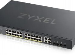 ZYXEL GS1920-24HPV2, 28 PORT SMART MANAGED POE SWITCH 24X GIGABIT COPPER POE AND 4X GIGABIT DUAL PERS., HYBRID MODE, STANDALONE OR NEBULAFLEX CLOUD, 375 WATT POE (5Y WARRANTY)