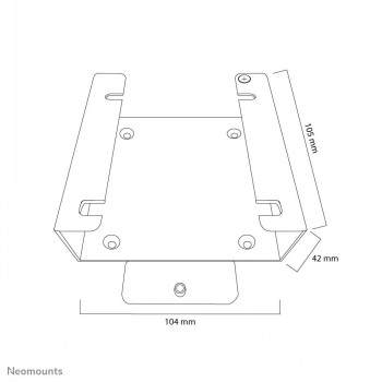 NEOMOUNTS BY NEWSTAR APPLE TV MOUNT (LOCKABLE) - BLACK