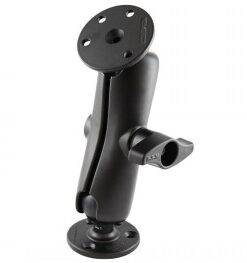 RAM MOUNTS MEDIUM KIINNITYSVARSI + 2X D-KOKO 2.25" KUULA PYÖREÄ 3.68" ALUSTA