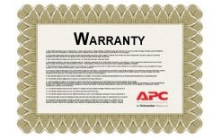 Kullansävyinen reunuskehys, keskellä teksti 'Warranty' ja APC-logot oikeassa alakulmassa.