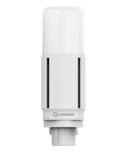 LEDVANCE DULUX D13 V EM 5,5W/840 G24D-1 -valkoinen LED-lamppu, kompakti ja suorakaiteen muotoinen.