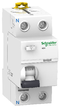 Schneider electric acti 9 iidk vikavirtakytkin, 2-napainen, 1p+n, 25a 30ma a-tyyppi