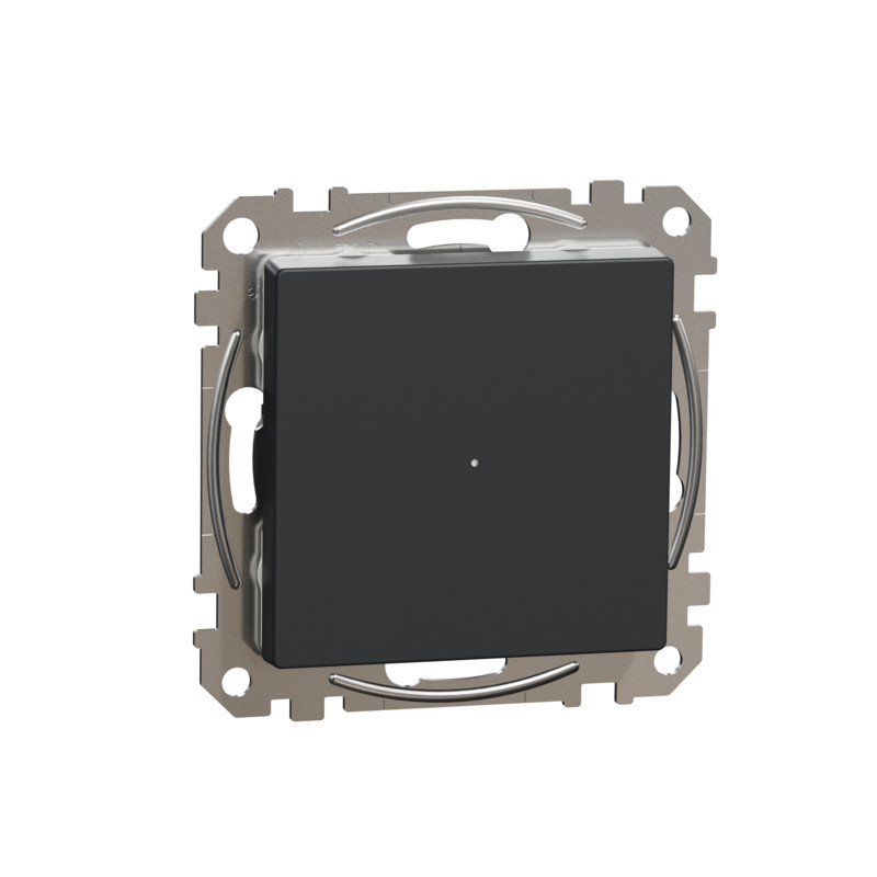 Mustarunkoinen Schneider Electric relekytkin metallisella kehyksellä ja yksinkertaisella designilla.